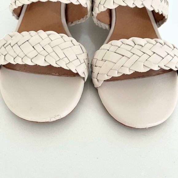 The Kiera Mule Sandal in Woven Leather - Pale Oyster - Size 8 - Picture 7 of 9